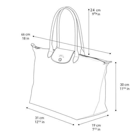 Le Pliage Green Large Shoulder Bag flower pink color - Picture 11 of 11